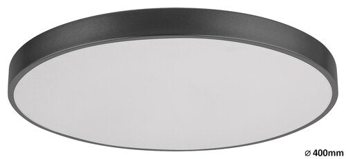 Plafoniera LED Tesia, negru mat, 36W, 2600lm, 3000K, IP20, Rabalux, 3314