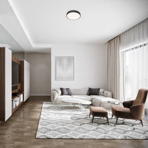 Plafoniera LED Tesia, negru mat, 36W, 2600lm, 3000K, IP20, Rabalux, 3314