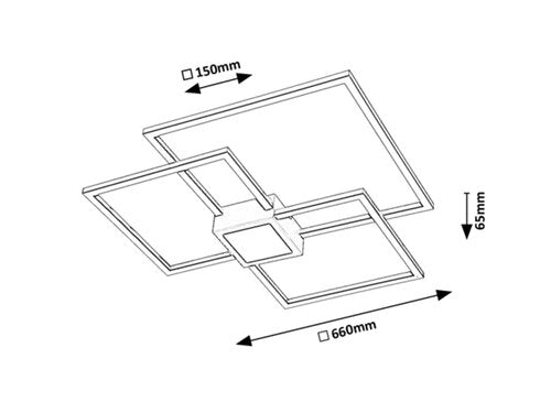 Plafoniera LED Thabita, negru mat, 38W, 2250lm, 4000K, IP20, Rabalux, 6868