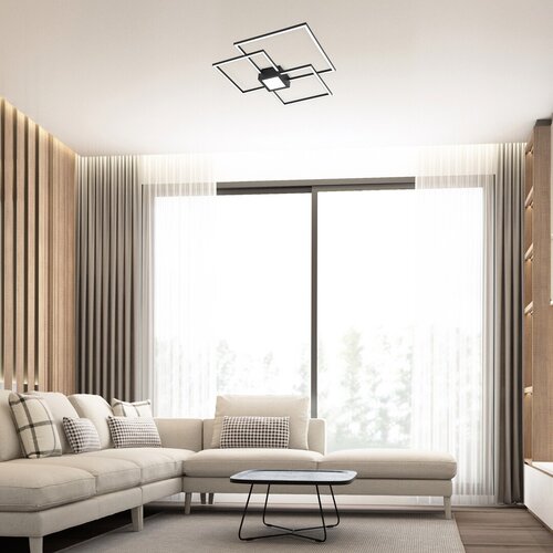 Plafoniera LED Thabita, negru mat, 38W, 2250lm, 4000K, IP20, Rabalux, 6868