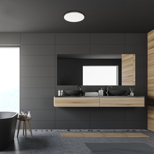 Plafoniera baie LED Toma, crom, 20W, 1400lm, 4000K, IP20, Rabalux, 3874