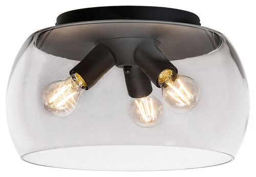 Plafoniera Ursula, negru, 3xE27, IP20, Rabalux, 3189