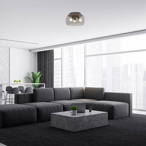 Plafoniera Ursula, negru, 3xE27, IP20, Rabalux, 3189