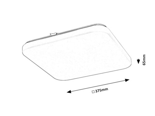 Plafoniera LED Vendel, alb, 24W, 1460lm, 4000K, senzor miscare, IP20, Rabalux, 75015