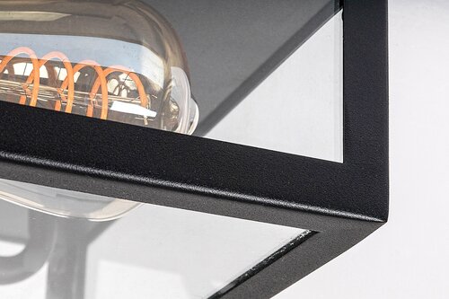 Plafoniera exterior Zaton, negru mat, 2XE27, D.28cm, IP23, Rabalux, 7070