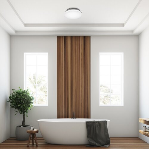 Plafoniera LED exterior Zenon, alb, 18W, 1800lm, 3000K,4000K,6000K, D.22cm, IP54, Rabalux, 2697