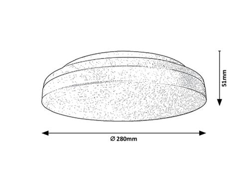 Plafoniera LED exterior cu senzor Zenon, alb, 24W, 2400lm, 3000K,4000K,6000K, D.28cm, IP54, Rabalux, 2700