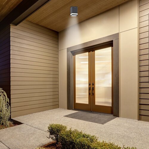 Plafoniera exterior Zombor, antracit, 1XGU10, D.9cm, IP54, Rabalux, 7818