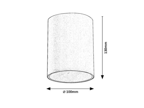Plafoniera exterior Zombor, antracit, 1XGU10, D.10cm, IP54, Rabalux, 7819