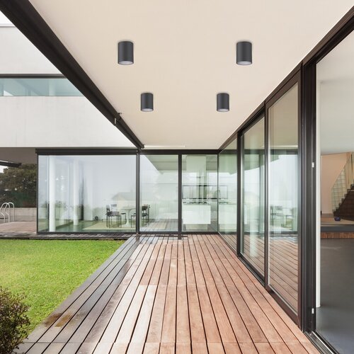 Plafoniera exterior Zombor, antracit, 1XGU10, D.10cm, IP54, Rabalux, 7819