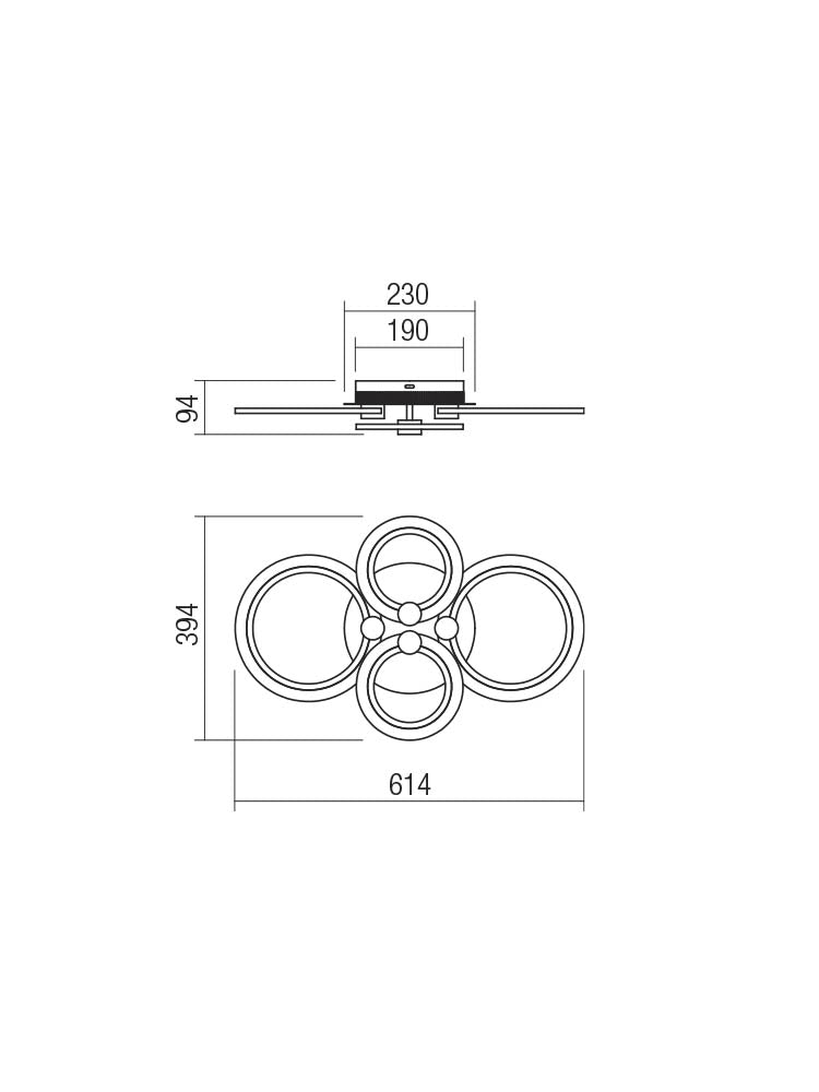 Plafoniera LED Mercury, alb mat, telecomanda, 54W, 3000K/4000K/6000K, 4081lm, IP20, Smarter, 01-1763