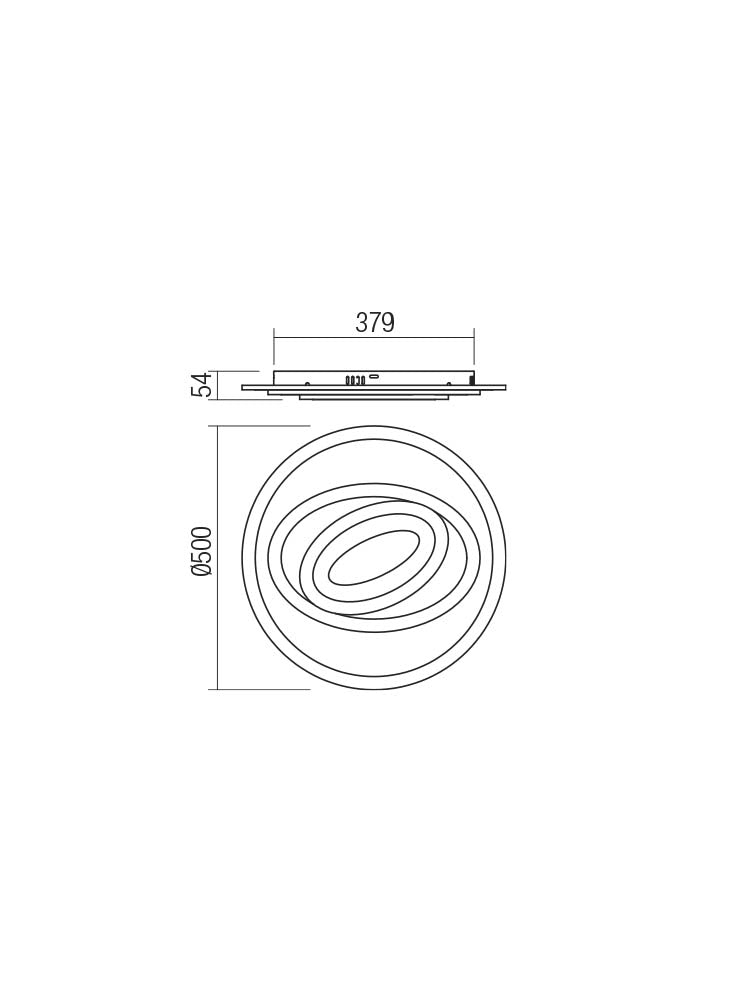Plafoniera LED Stratos, alb mat, telecomanda, 67W, 3000K/4000K/6000K, 6048lm, D.50cm, IP20, Smarter, 01-2335