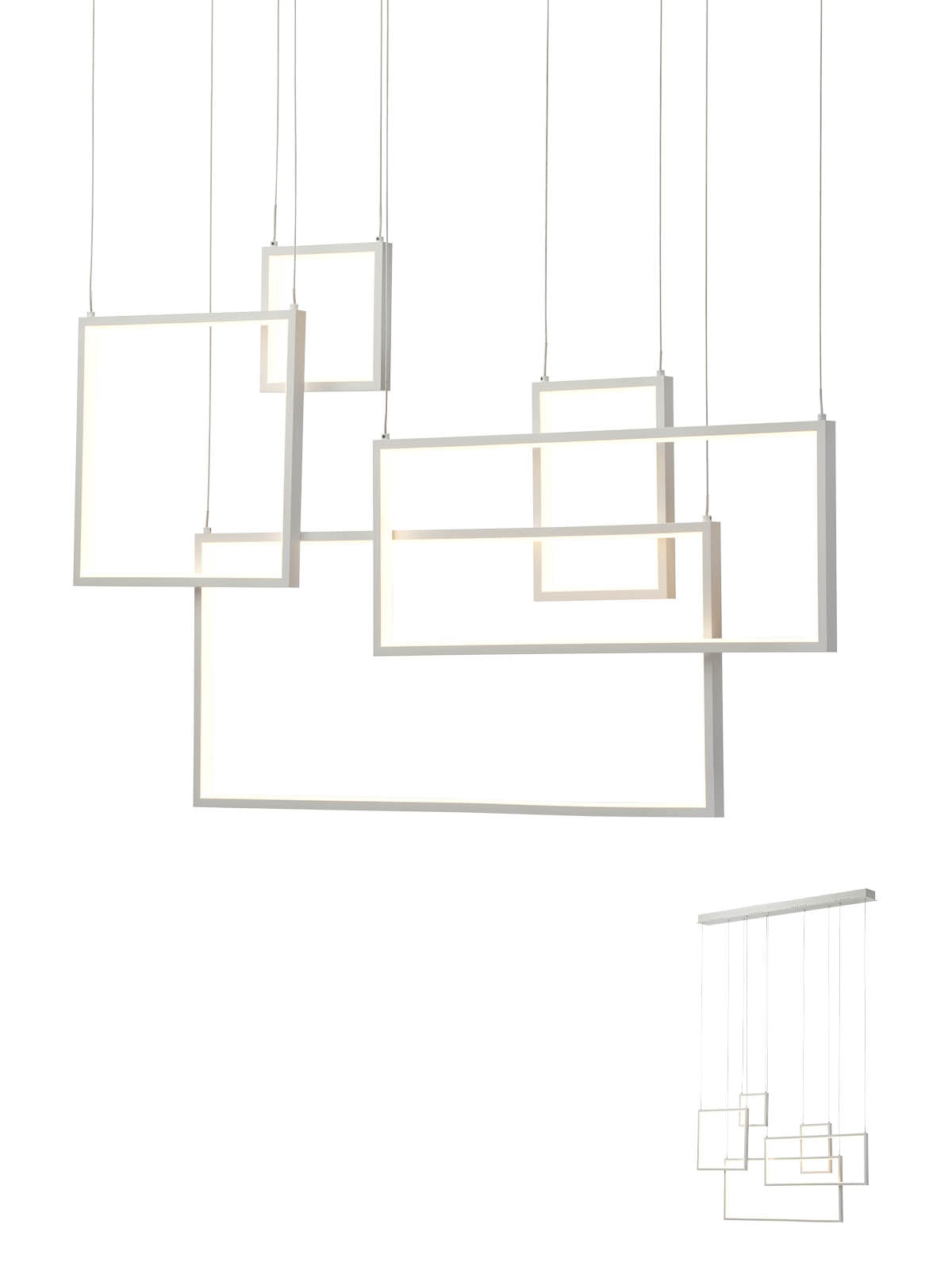 Lustra Plana, alb mat, LED 80W, 3000K, 5360 lm, Smarter 01-2316