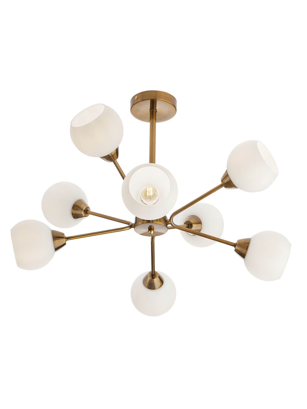 Lustra Pluri, bronz antic, 8XE27, Smarter 02-977