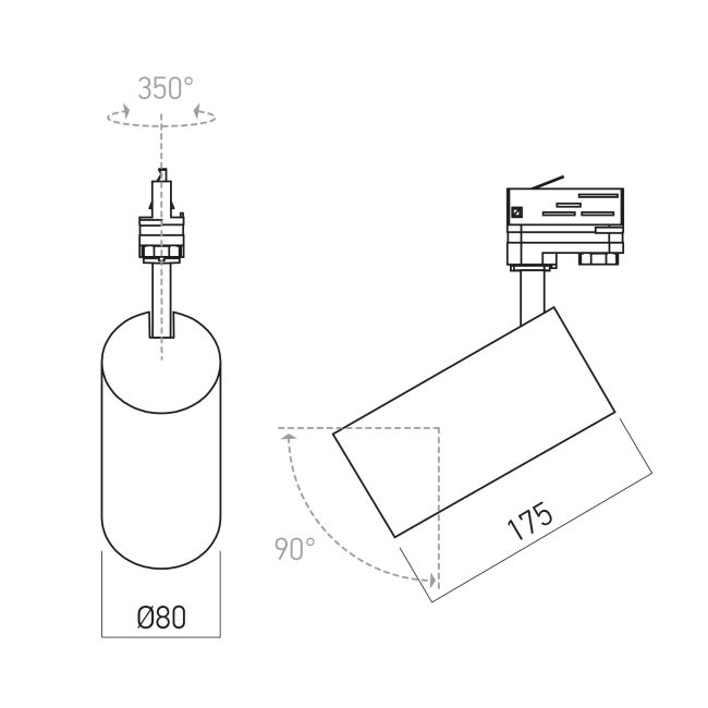 Proiector orientabil TL03NW MGD, Auriu mat, 1x20W, 4000K, Arelux