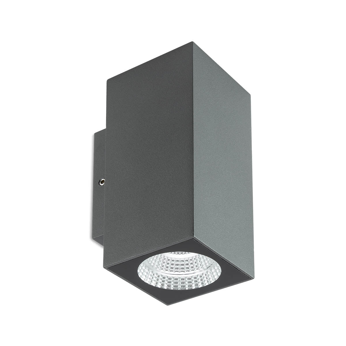 Aplica LED exterior Quad, gri inchis, 6W, 660lm, 3000K, IP65, Redo, 90088