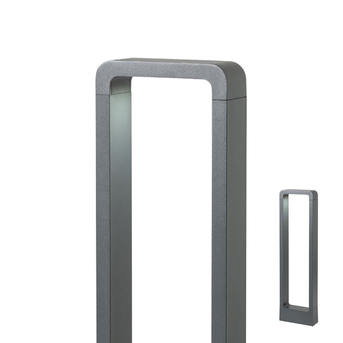 Stalp exterior LED Radeon, gri, 9W, 1265lm, 3000K, IP54, Redo, 90013