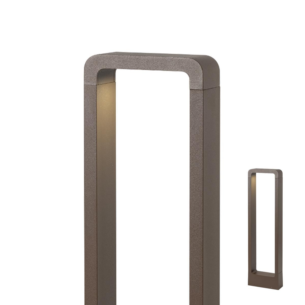 Stalp exterior LED Radeon, maro, 9W, 1265lm, 3000K, IP54, Redo, 90014