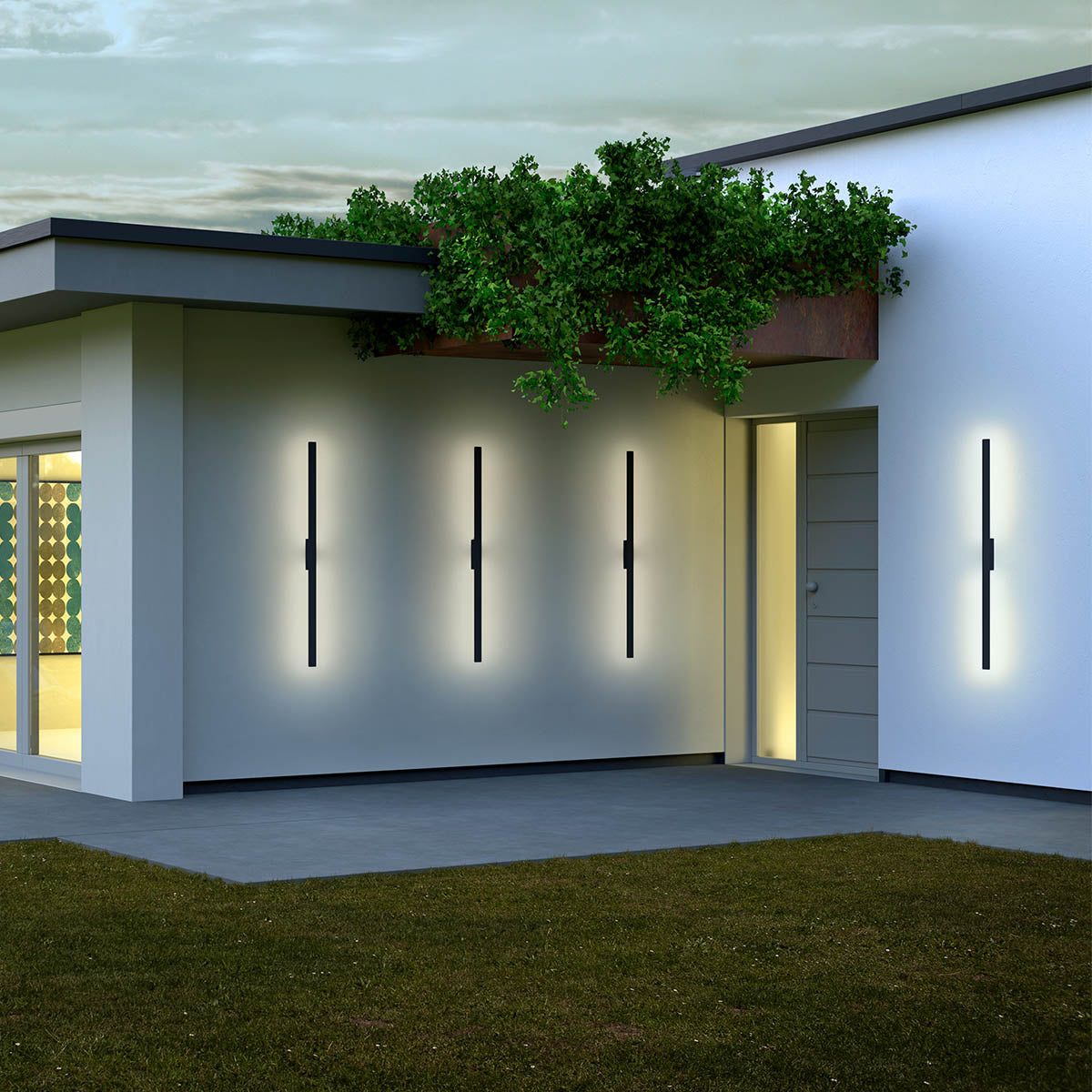 Aplica LED exterior Reflexa, gri inchis, 24W, 3000lm, 3000K, IP54, Redo, 90433