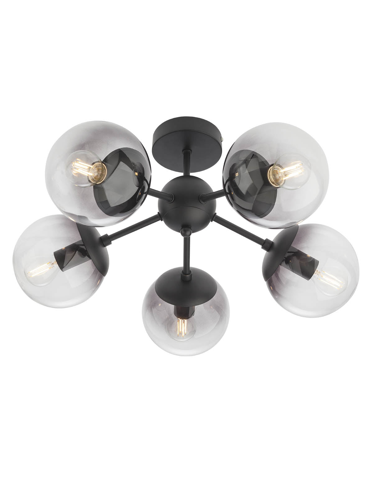 Plafoniera Semia, negru mat, 5XE14, IP20, Smarter, 01-2177