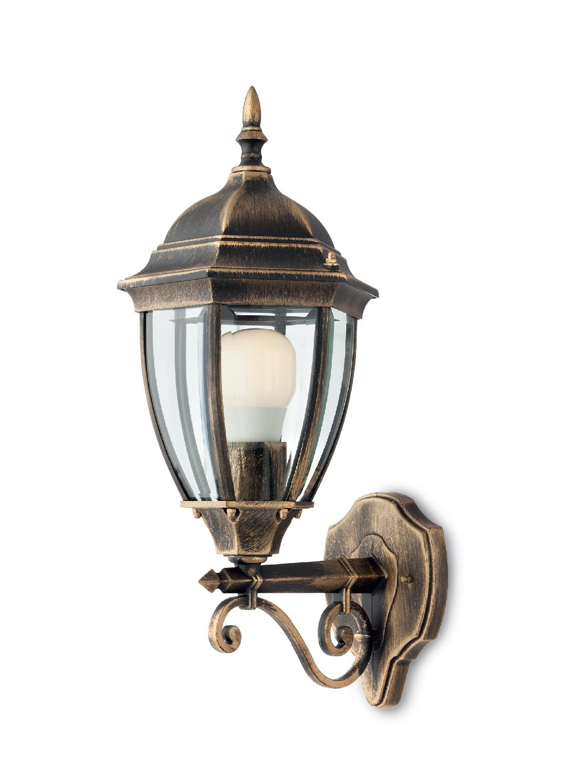 Aplica exterior SEVILLA, negru antic cu patina aurie, 1XE27, Smarter 9604