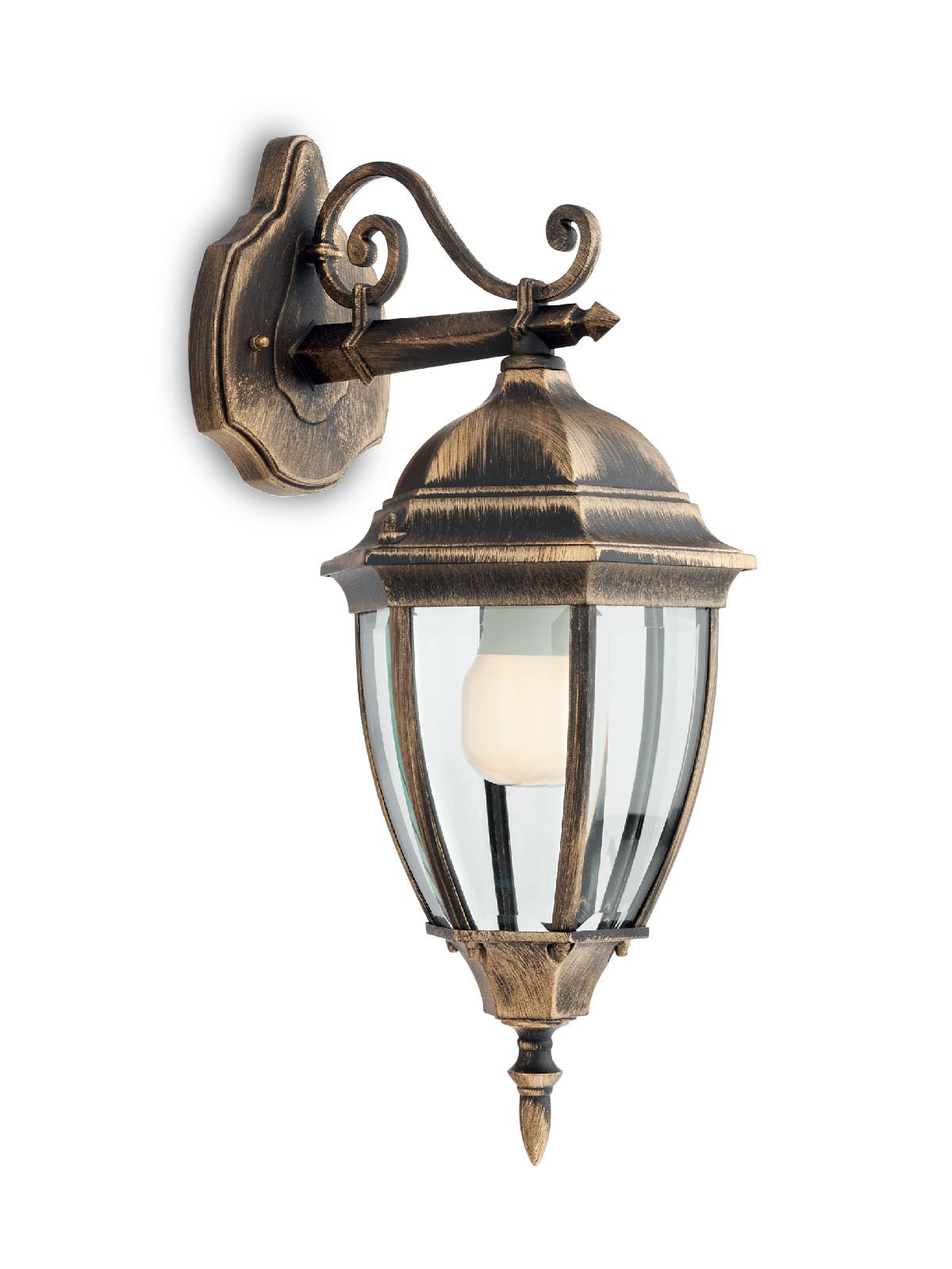 Aplica exterior SEVILLA, negru antic cu patina aurie, 1XE27, Smarter 9605