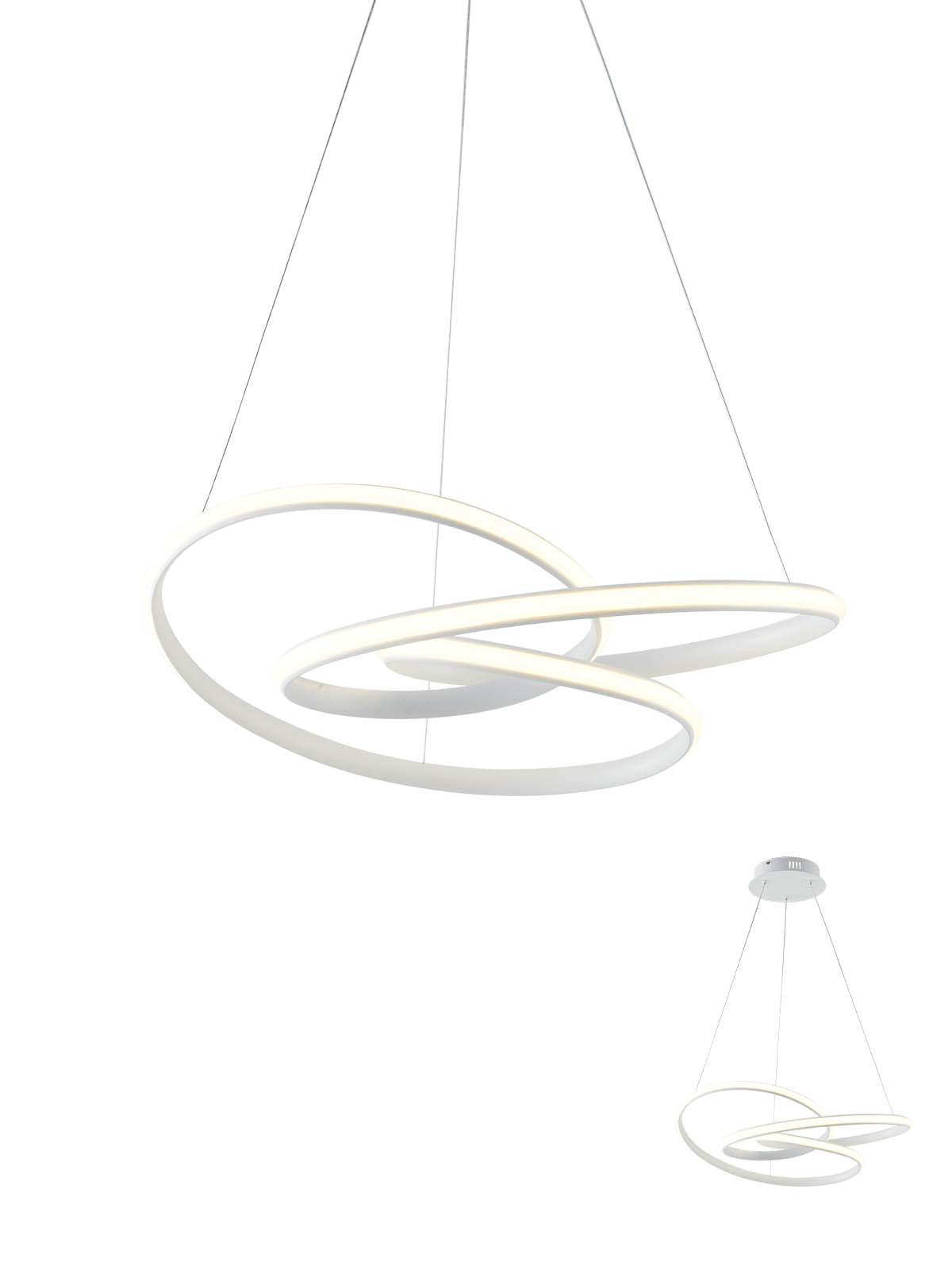 Lustra Sintra, alb mat, LED 40W, 3000K, 2726 lm, Smarter 01-2190