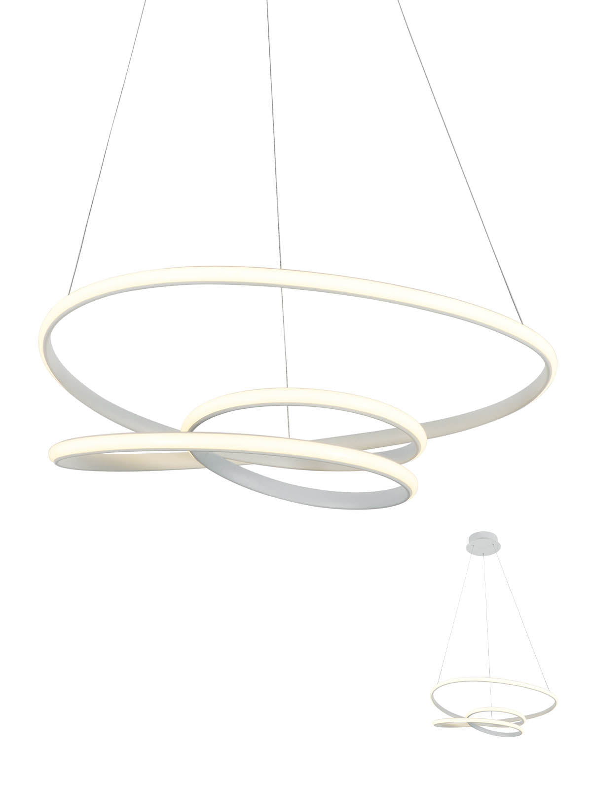 Lustra Sintra, alb mat, LED 57W, 3000K, 3705 lm, Smarter 01-2191