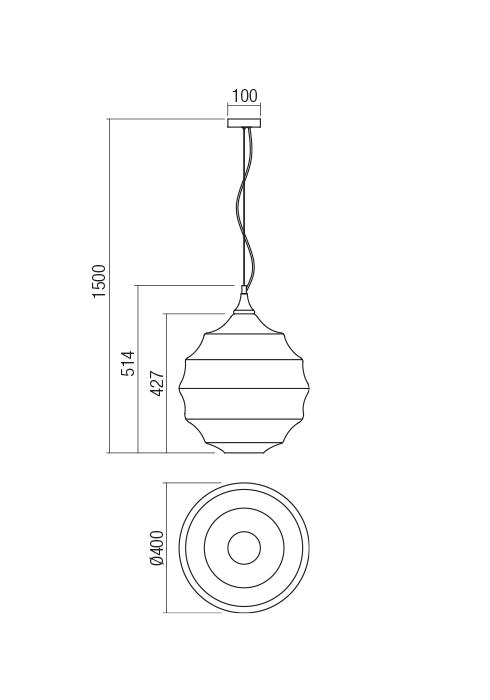 Lustra suspendata Slag, negru, sticla cupru, 1xE27, IP20, Redo, 01-1846