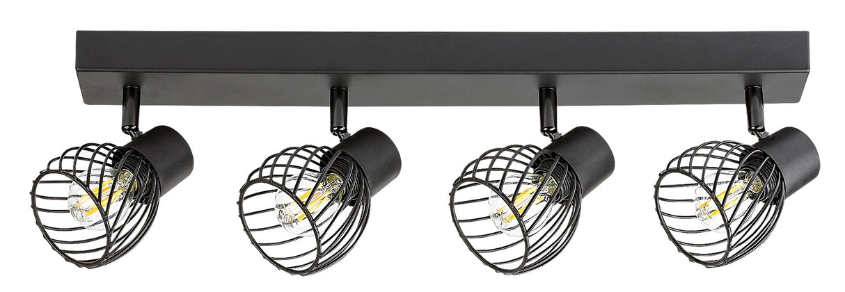 Spot Aberama, negru, E14 4X 10W, Rabalux 73004