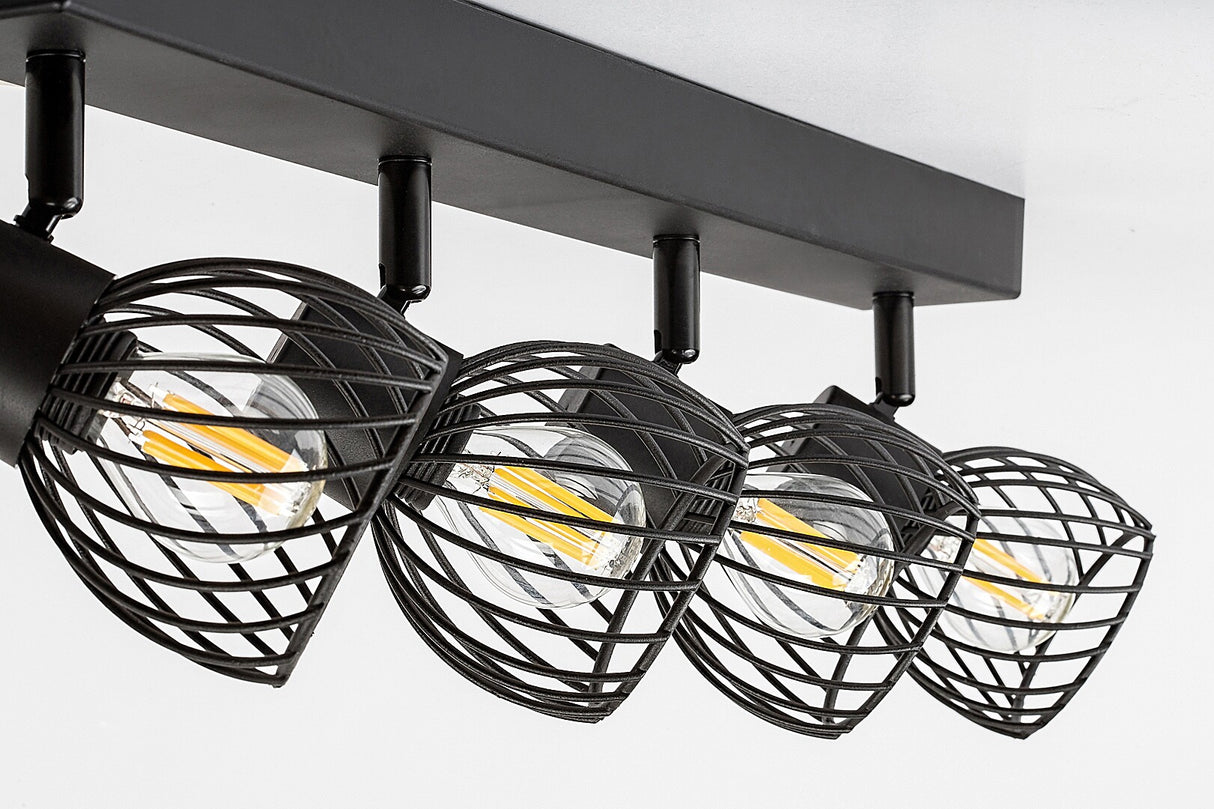 Spot Aberama, negru, E14 4X 10W, Rabalux 73004