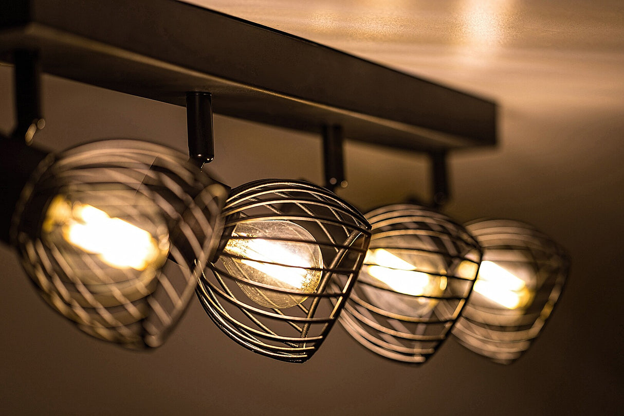 Spot Aberama, negru, E14 4X 10W, Rabalux 73004