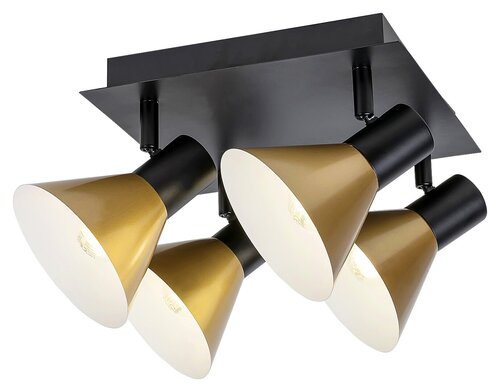 Spot Alvaro, negru mat, 4xE14 , Rabalux 3159