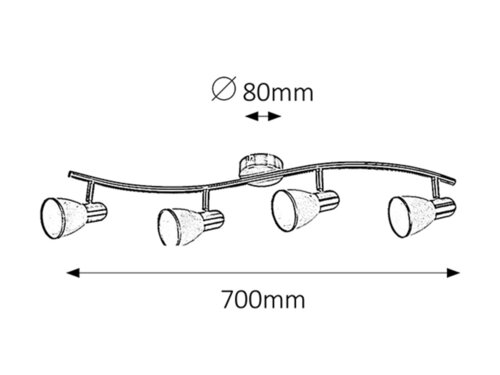Spot Art flower, bronz, E14 4x 40W, Rabalux 6359