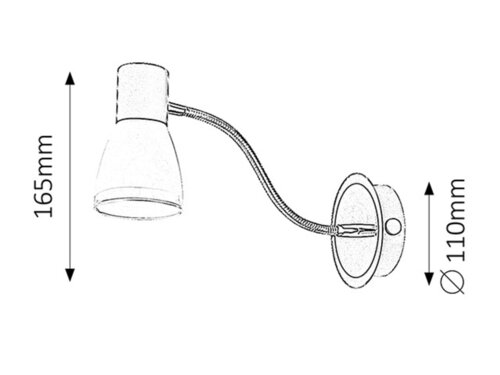 Spot Ati, negru, E14 1x 15W, Rabalux 5975
