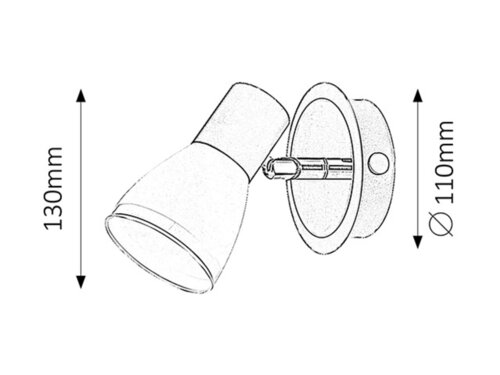 Spot Ati, negru, 1xE14 ,Rabalux 5976