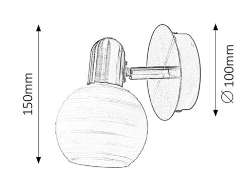Spot Aurel, crom satin, E14 1x 40W, Rabalux 6341