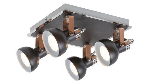 Spot Balzac, negru mat, 4x GU10 , Rabalux 5612