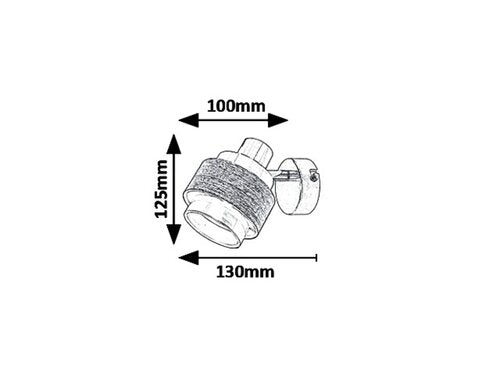Spot Basil, crom satin, 1xE14 , Rabalux 5379
