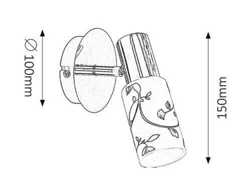 Spot Blossom, crom, 1x E14, Rabalux 61750