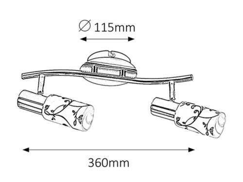 Spot Blossom, crom, 2x E14, Rabalux 61760