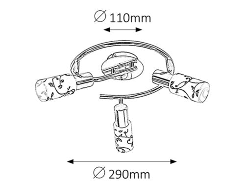 Spot Blossom, crom,3xE14 , Rabalux 61770