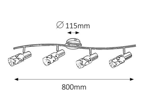 Spot Blossom, crom, 3xE14 , Rabalux 61780