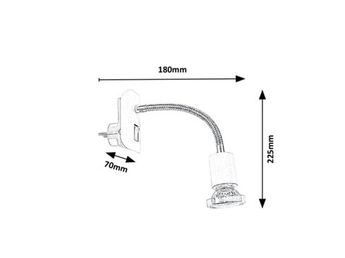 Spot Dobra, alb, 340lm, GU10 1x 35W, 3000K, Rabalux 5673