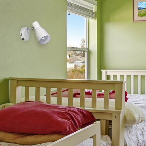 Aplica Ebony cu intrerupator, alb, 1xE27, Rabalux 6025