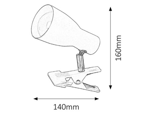 Veioza birou Ebony, alb, 1xE27, Rabalux 6026