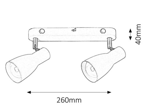 Aplica/Plafoniera Ebony, alb, 2xE27, IP20, Rabalux, 6027