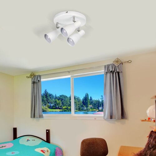 Plafoniera Ebony, alb, 3xE27, IP20, Rabalux, 6028