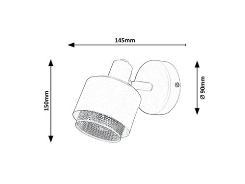 Spot Fedora, maro deschis, E14 1x 40W, Rabalux 3547