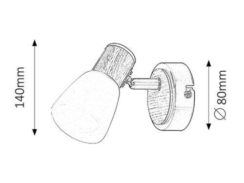 Spot Gavin, crom satin, E14 1x 40W, Rabalux 6486